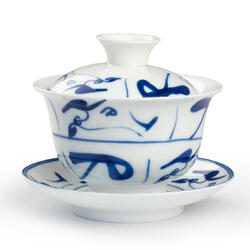 Gaiwan - cană din porțelan cu decor - 140ml
