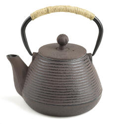 Ceainic din fontă cu infuzor 1000 ml - decor maro